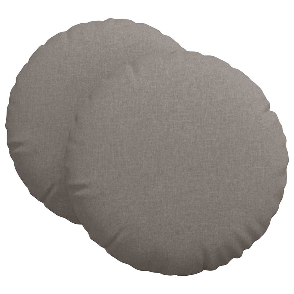 Sitzkissen 2 stk. Stoff Taupe Ø60 x 21 cm