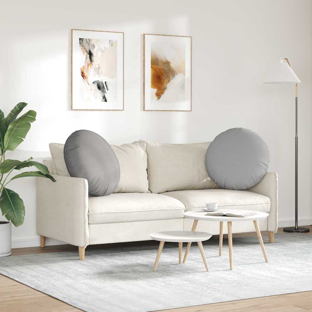 Sitzkissen 2 stk. Stoff Wolkengrau Ø60 x 21 cm