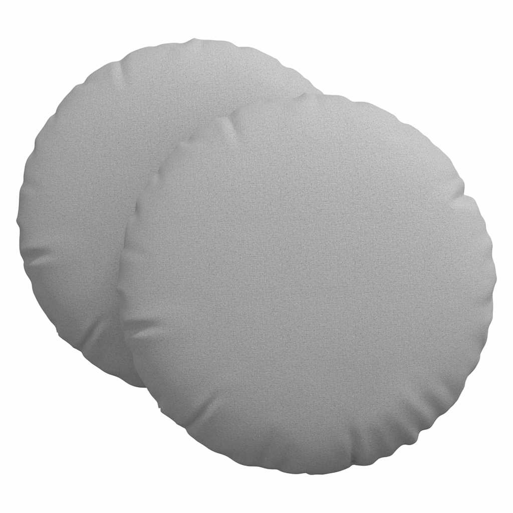 Sitzkissen 2 stk. Stoff Wolkengrau Ø60 x 21 cm