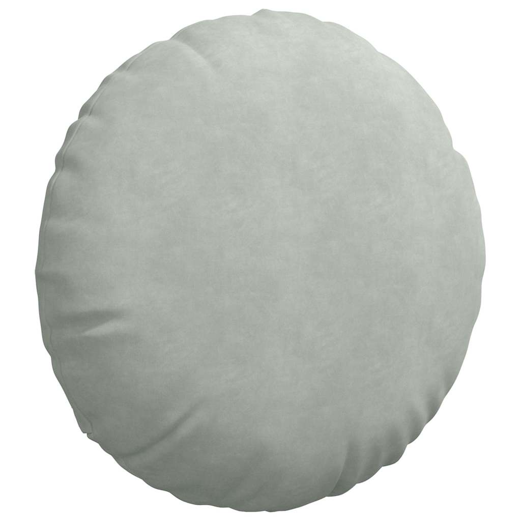 Sitzkissen 2 stk. Samt Hellgrau Ø60 x 21 cm
