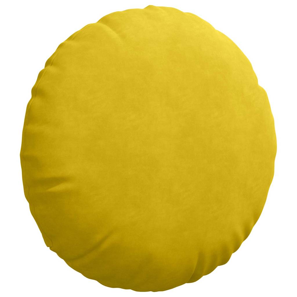Sitzkissen 2 stk. Samt Gelb Ø60 x 21 cm