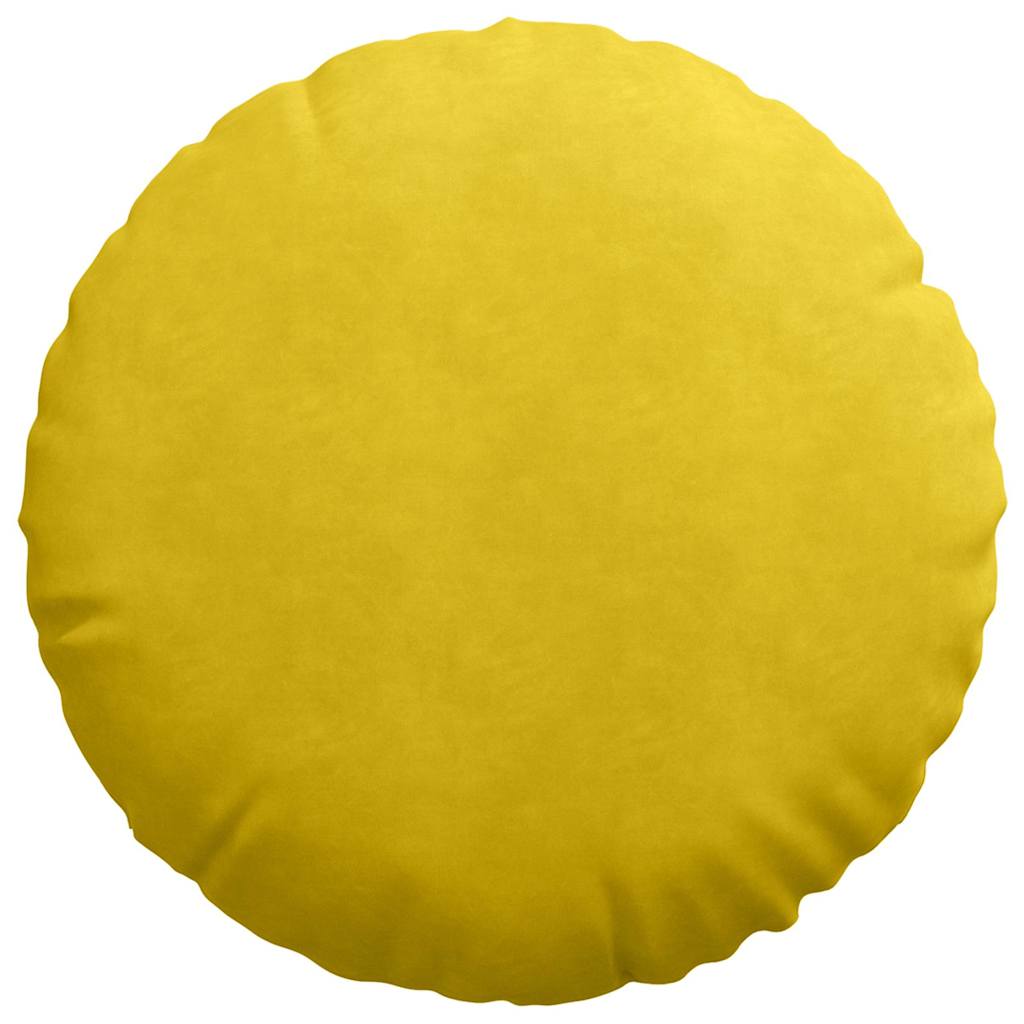 Sitzkissen 2 stk. Samt Gelb Ø60 x 21 cm
