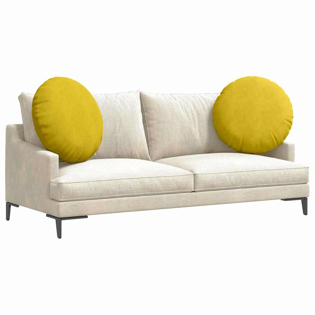 Sitzkissen 2 stk. Samt Gelb Ø60 x 21 cm