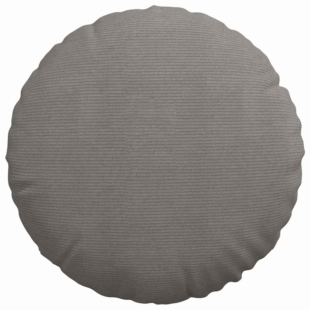 Sitzkissen 2 stk. Cordstoff Hellgrau Ø60 x 21 cm