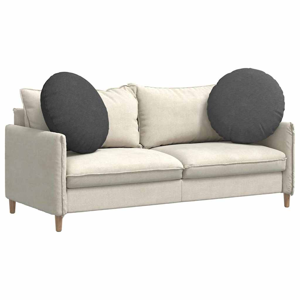 Sitzkissen 2 stk. Cordstoff Dunkelgrau Ø60 x 21 cm