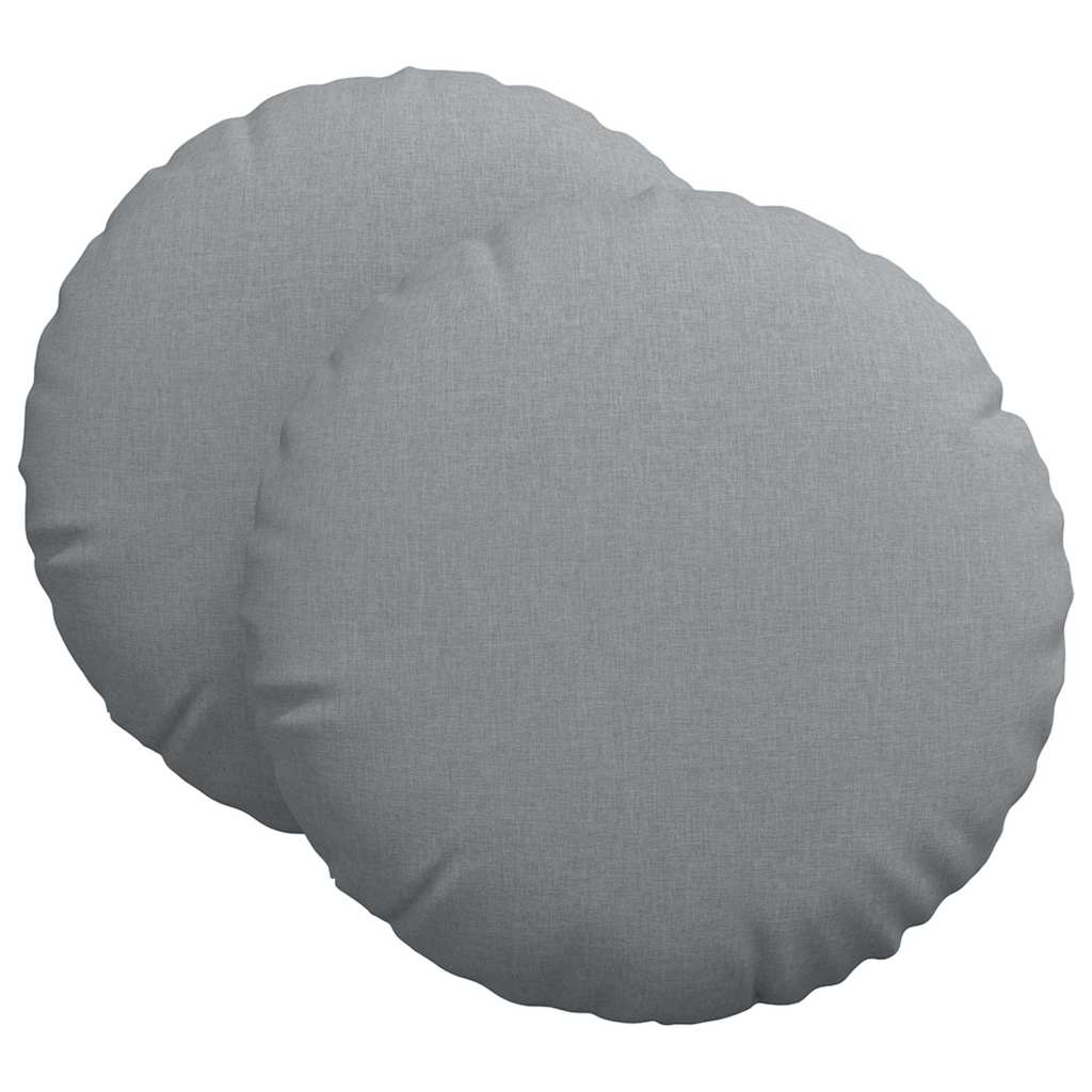 Sitzkissen 2 stk. Stoff Hellgrau Ø80 x 29 cm