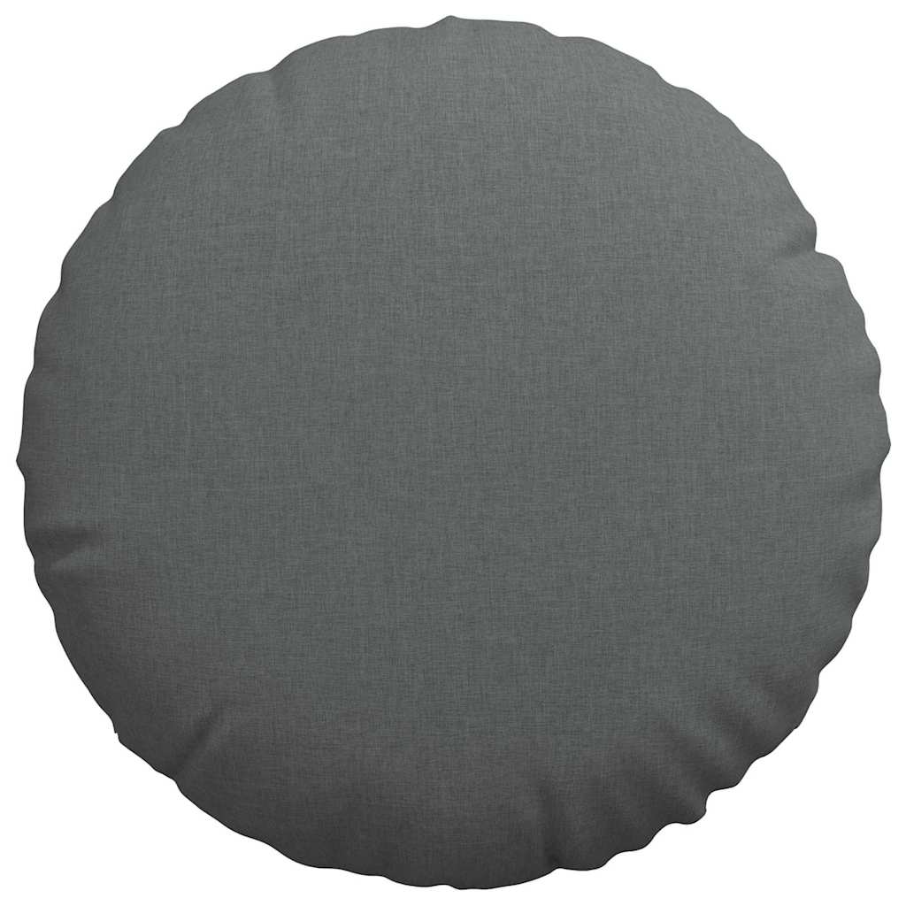 Sitzkissen 2 stk. Stoff Dunkelgrau Ø80 x 29 cm