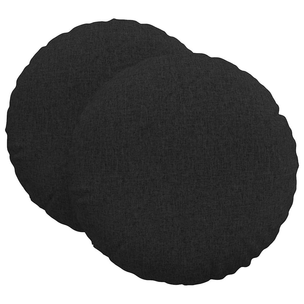 Sitzkissen 2 stk. Stoff Schwarz Ø80 x 29 cm