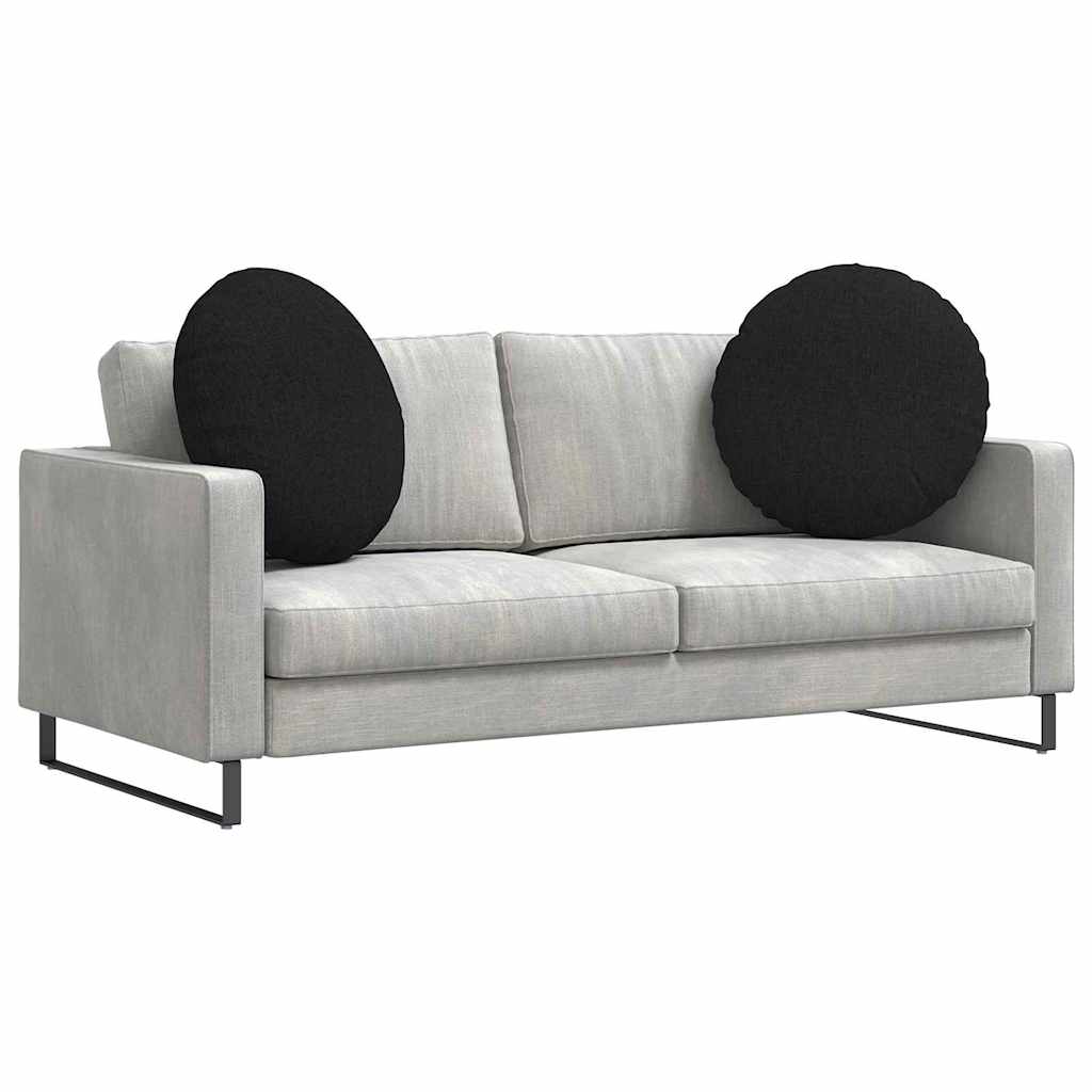 Sitzkissen 2 stk. Stoff Schwarz Ø80 x 29 cm