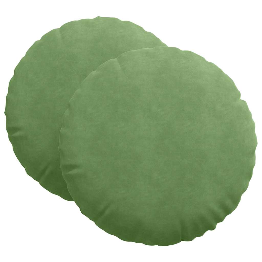 Sitzkissen 2 pcs Hellgrün Ø 80 x 29 cm Samt