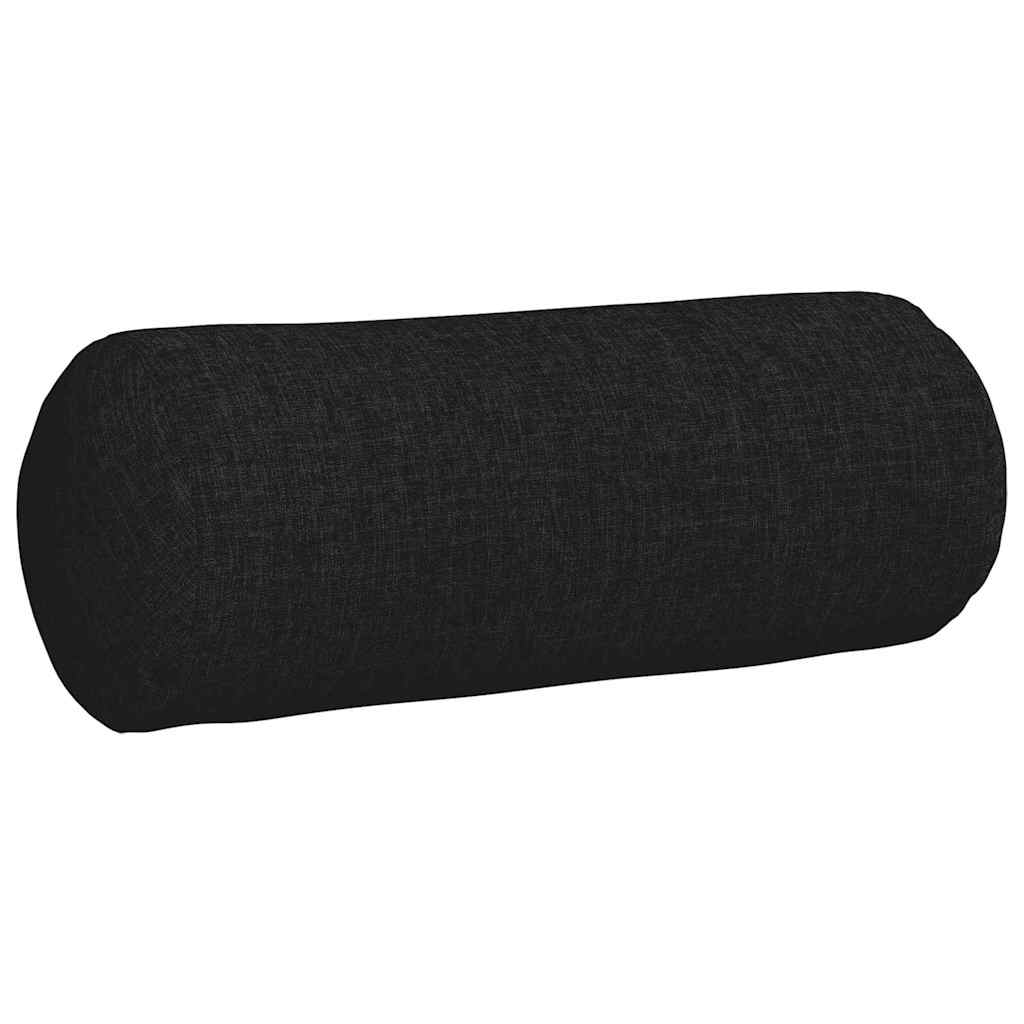 Bolsterkissen 2 Stk. Stoff Schwarz Ø 15 x 40 cm