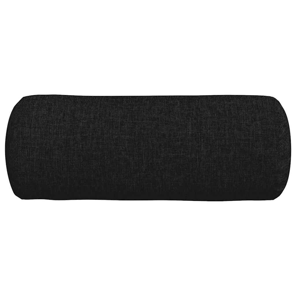 Bolsterkissen 2 Stk. Stoff Schwarz Ø 15 x 40 cm