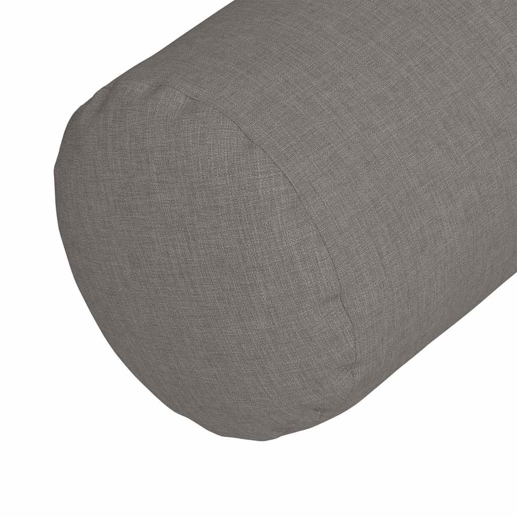 Bolsterkissen 2 Stk. Stoff Taupe Ø 15 x 40 cm