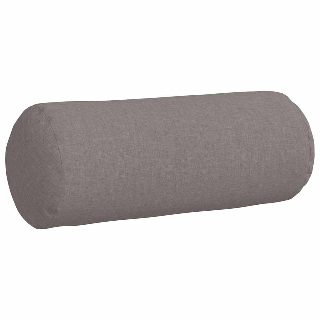 Bolsterkissen 2 Stk. Stoff Taupe Ø 15 x 40 cm