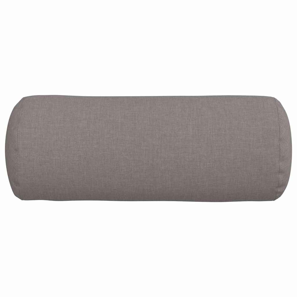Bolsterkissen 2 Stk. Stoff Taupe Ø 15 x 40 cm