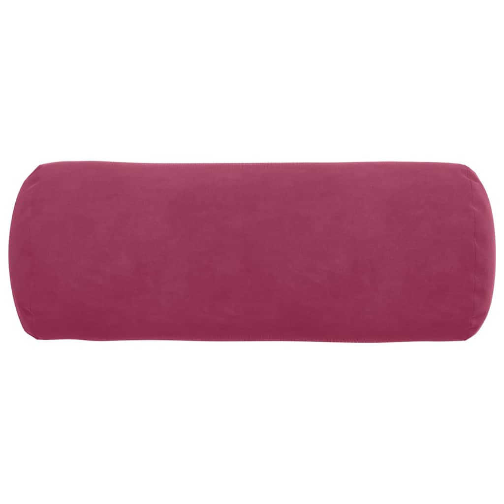 Bolsterkissen 2 pcs Weinrot Ø 15 x 40 cm Cordstoff