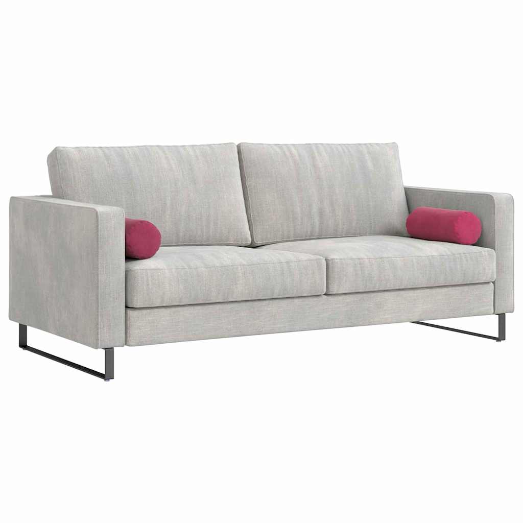 Bolsterkissen 2 pcs Weinrot Ø 15 x 40 cm Cordstoff