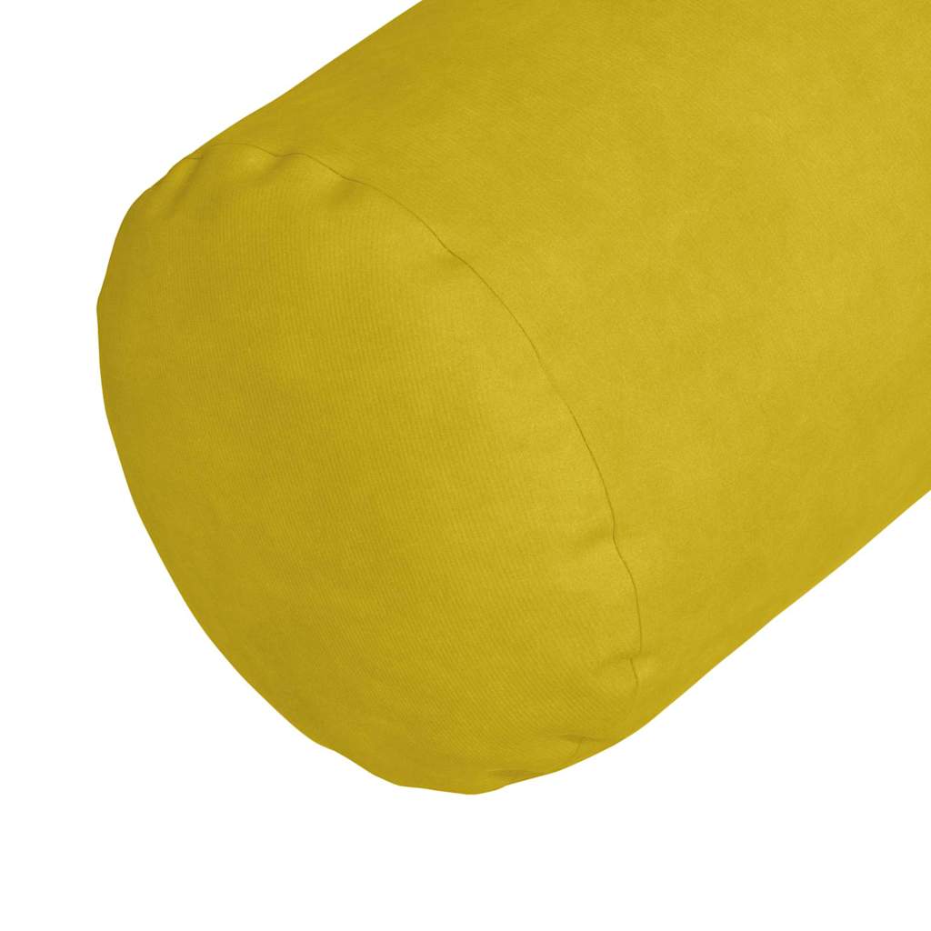 Bolsterkissen 2 pcs Gelb Ø 15 x 40 cm Cordstoff