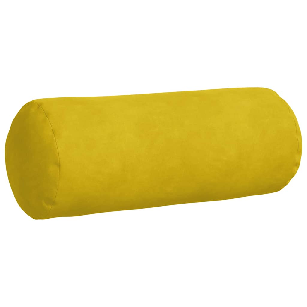 Bolsterkissen 2 pcs Gelb Ø 15 x 40 cm Cordstoff