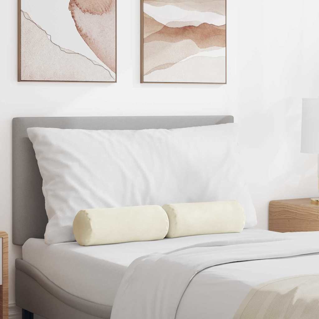 Bolsterkissen 2 pcs Creme Ø 15 x 40 cm Cordstoff