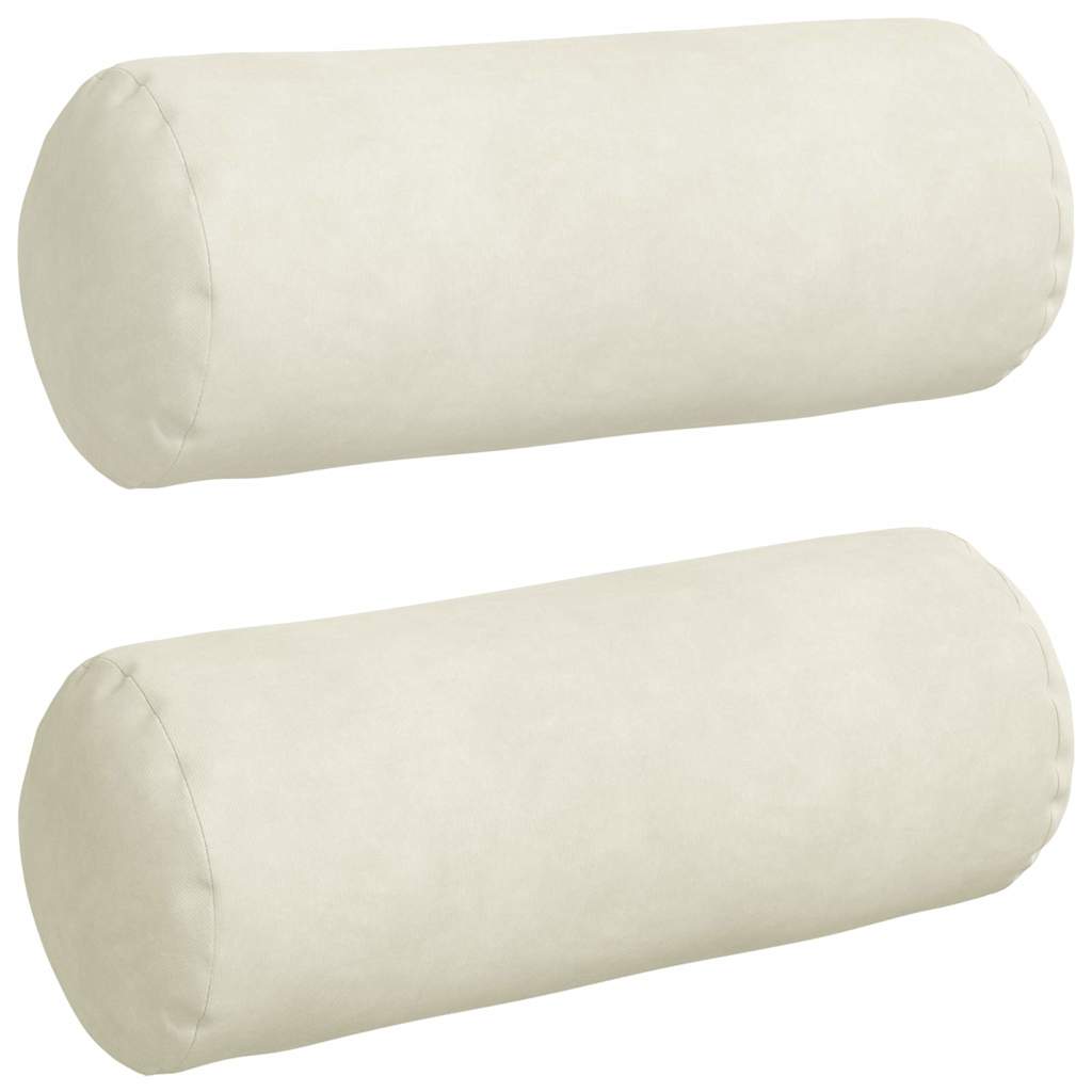 Bolsterkissen 2 pcs Creme Ø 15 x 40 cm Cordstoff