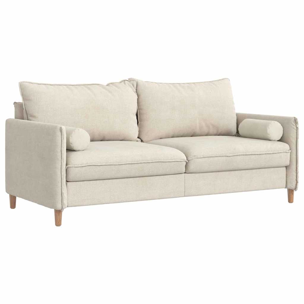 Bolsterkissen 2 pcs Creme Ø 15 x 40 cm Cordstoff