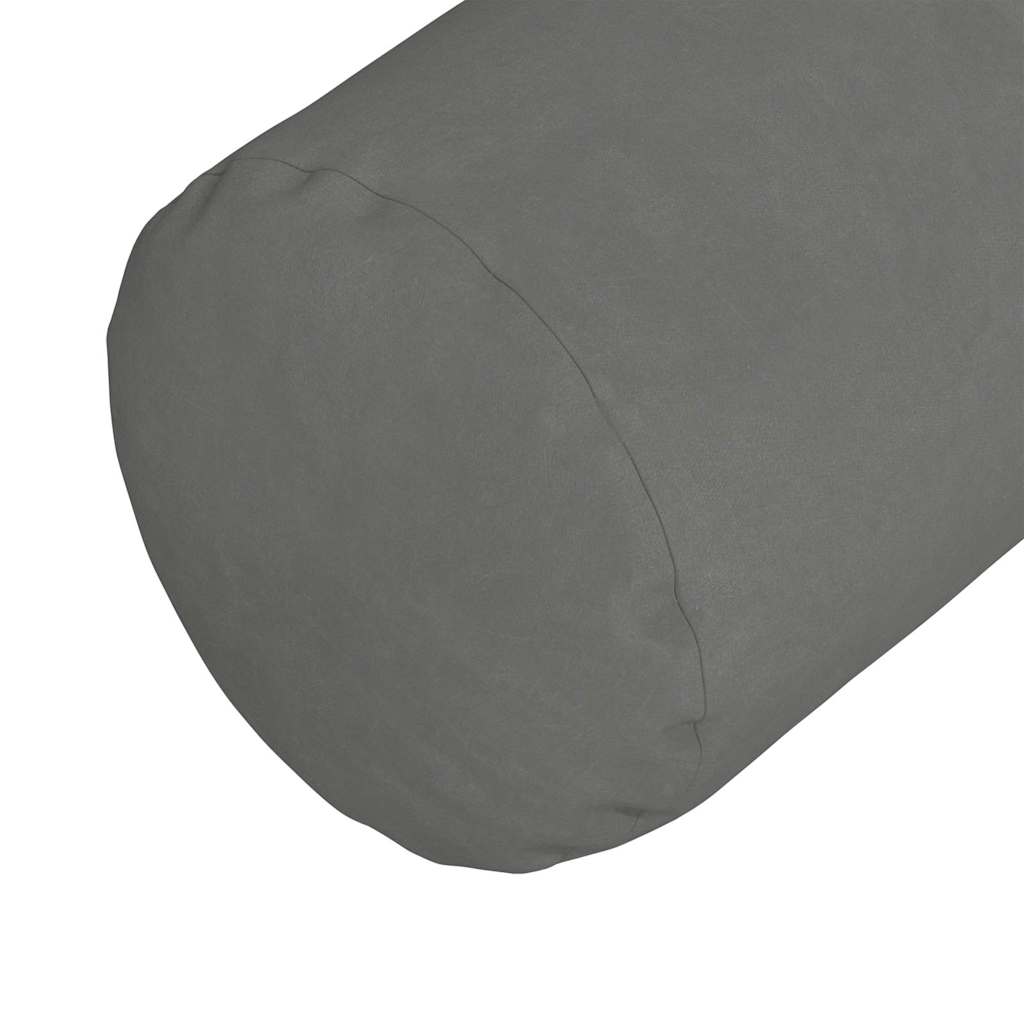 Bolsterkissen 2 pcs Dunkelgrau Ø 15 x 40 cm Mikrofaserstoff