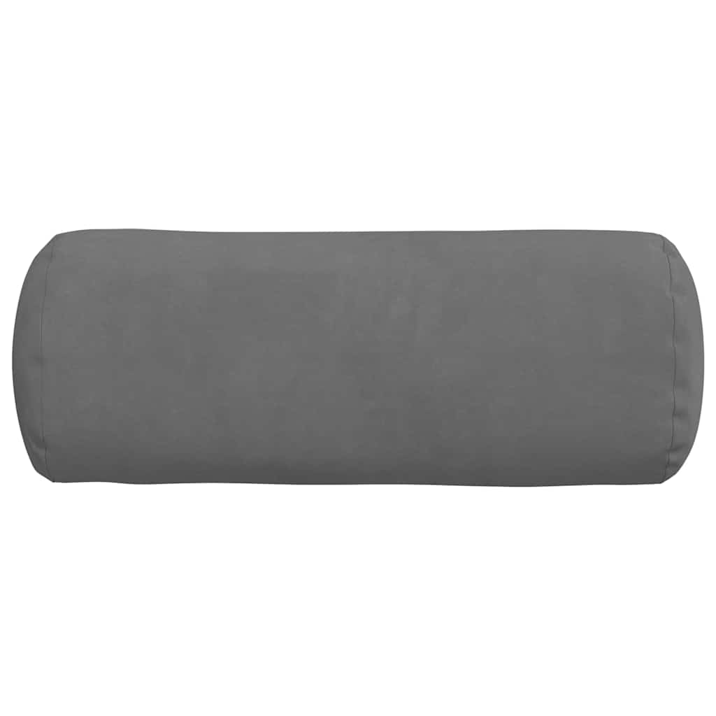 Bolsterkissen 2 pcs Dunkelgrau Ø 15 x 40 cm Mikrofaserstoff
