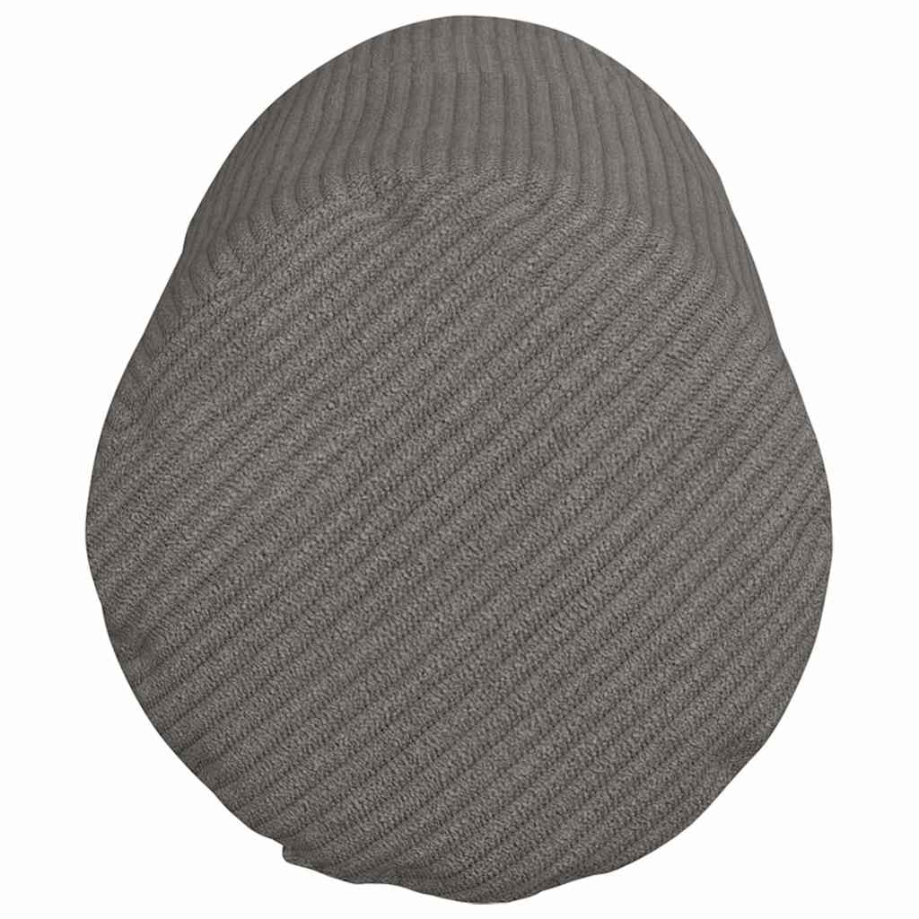Bolsterkissen 2 stk. Cordstoff Hellgrau Ø 15 x 40 cm