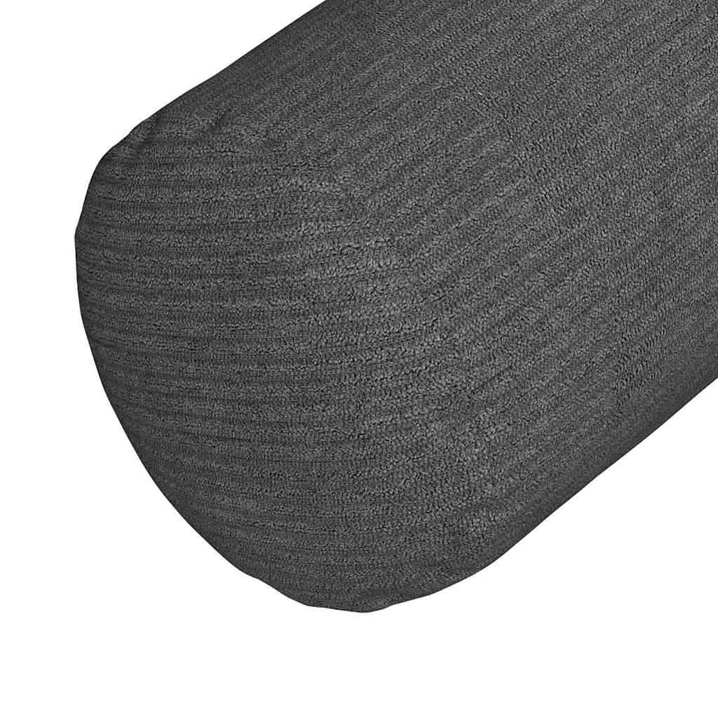 Bolsterkissen 2 pcs Dunkelgrau Ø 15 x 40 cm Cordstoff