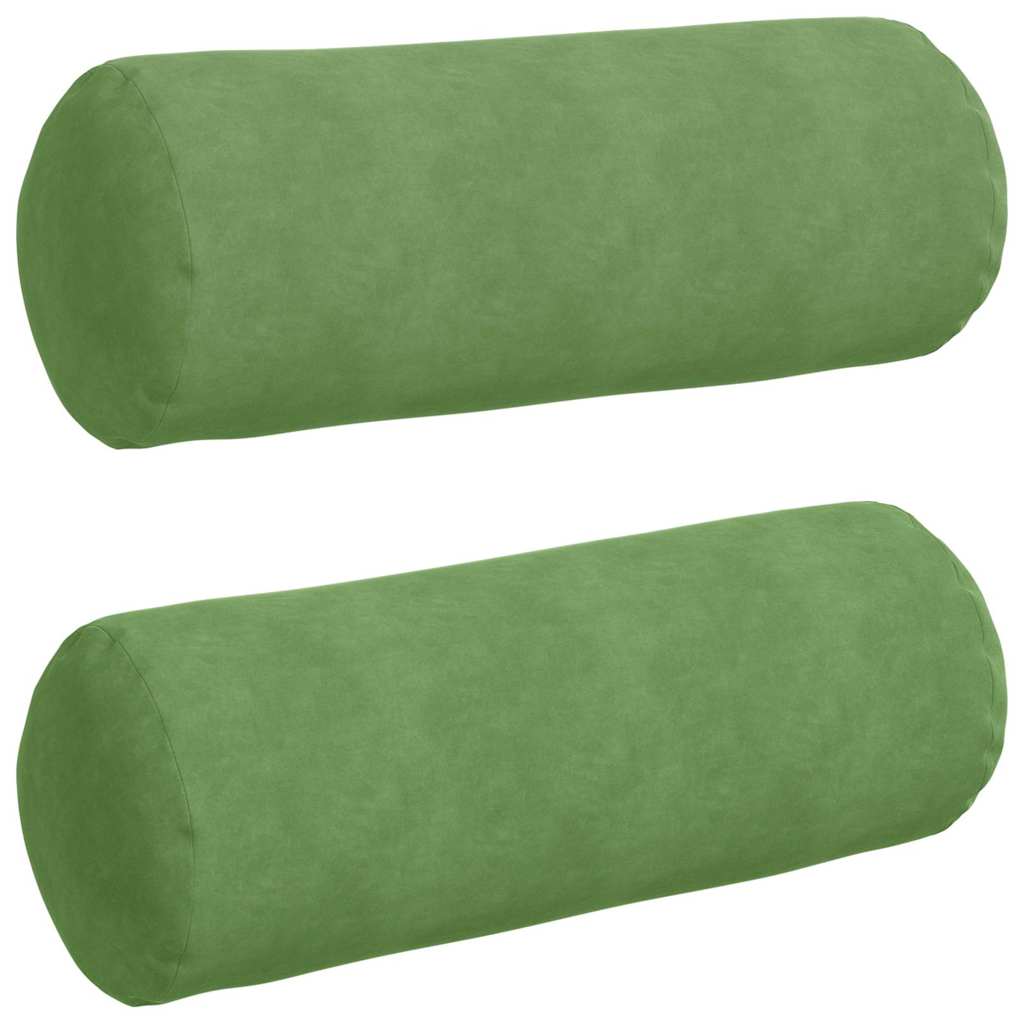 Bolsterkissen 2 pcs Hellgrün Ø 25 x 70 cm Cordstoff