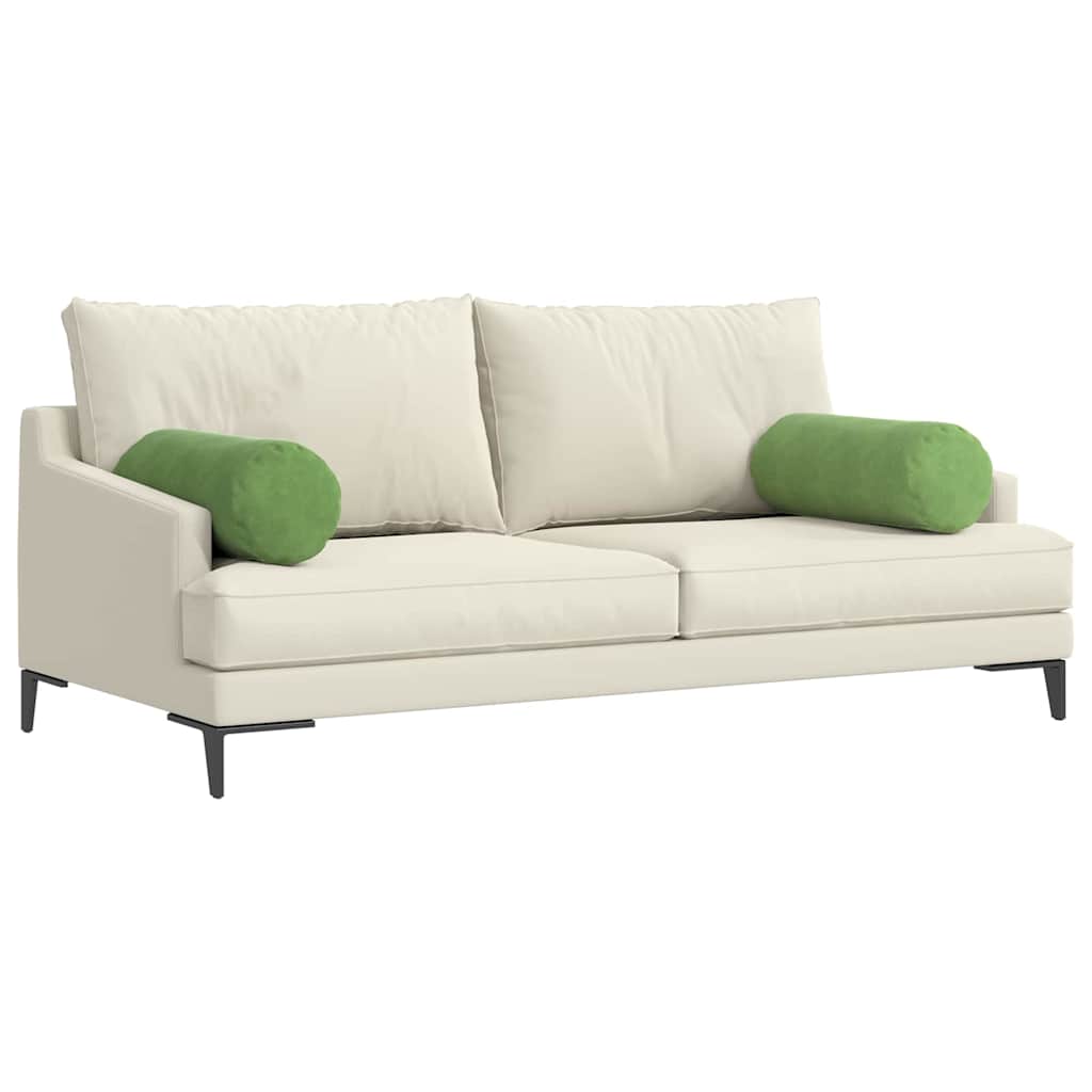 Bolsterkissen 2 pcs Hellgrün Ø 25 x 70 cm Cordstoff