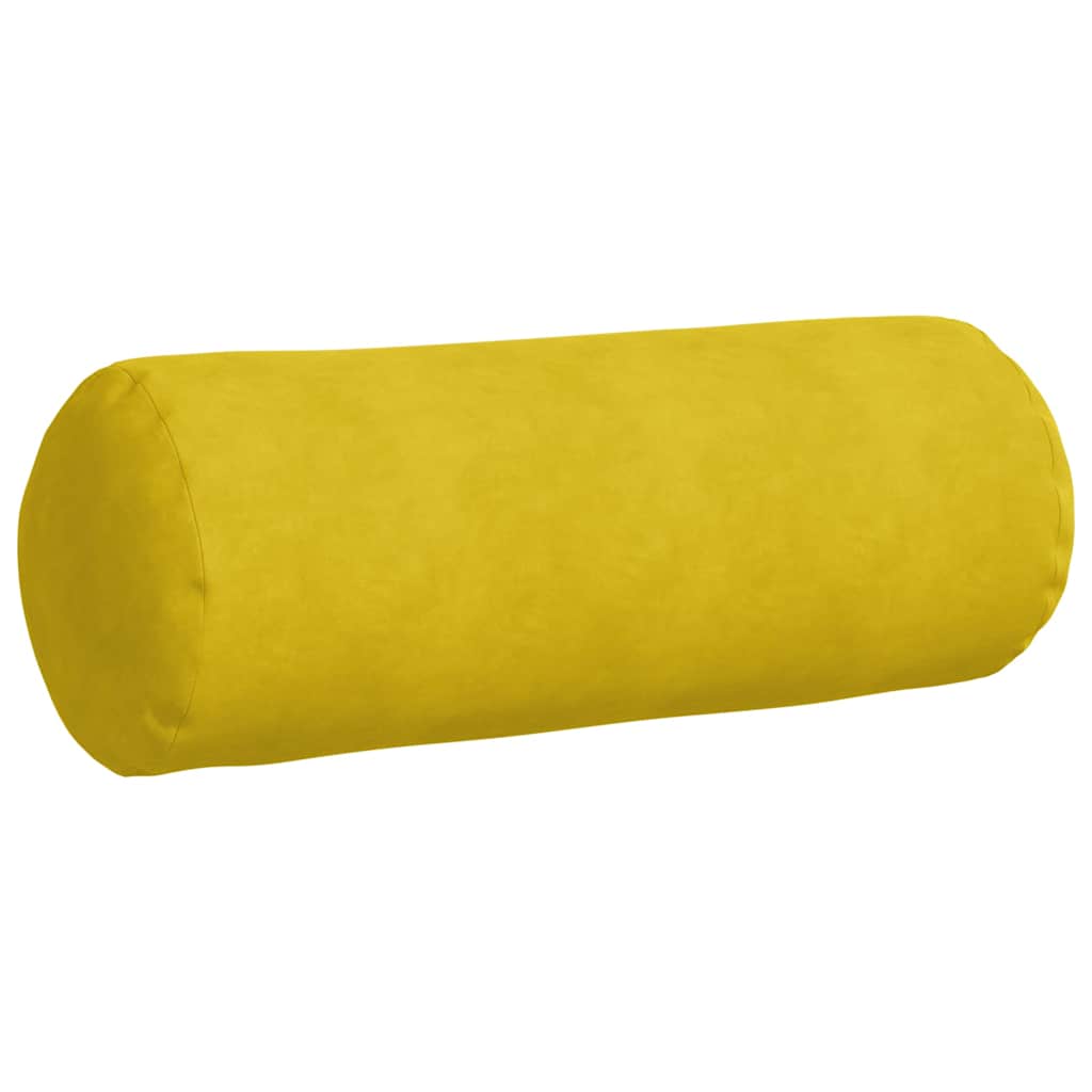 Bolsterkissen 2 pcs Gelb Ø 25 x 70 cm Cordstoff