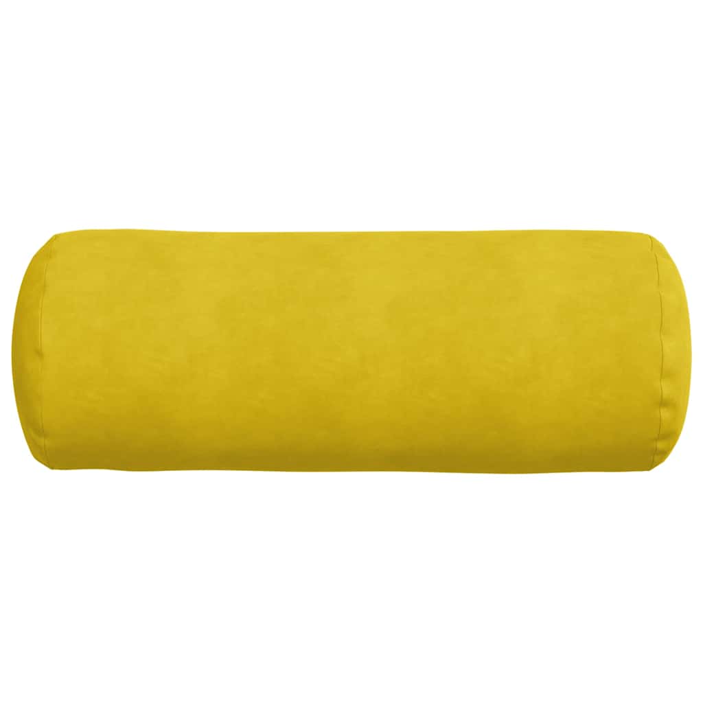 Bolsterkissen 2 pcs Gelb Ø 25 x 70 cm Cordstoff