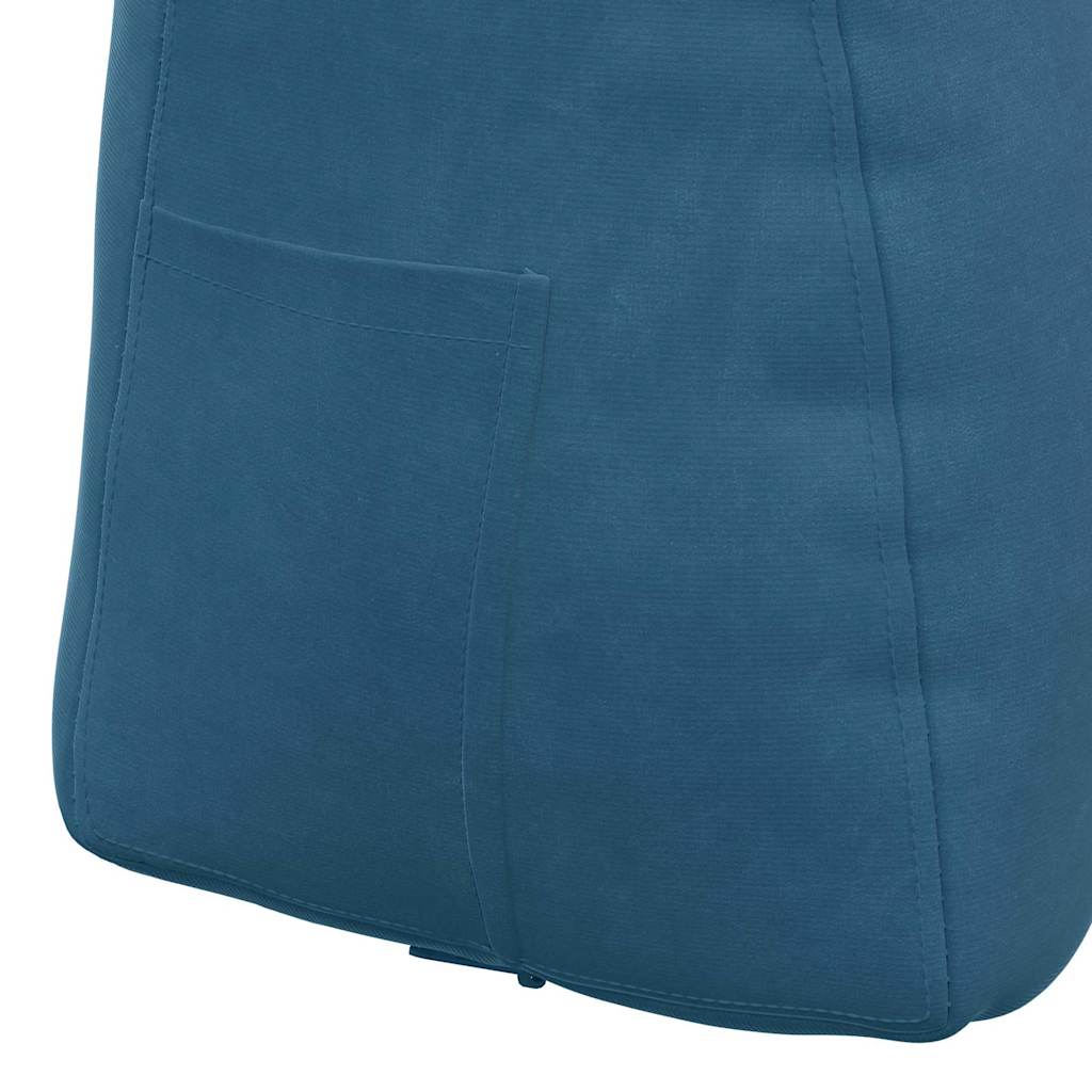 Rücken Kissen Blau 45 x 24 x 50 cm Samt