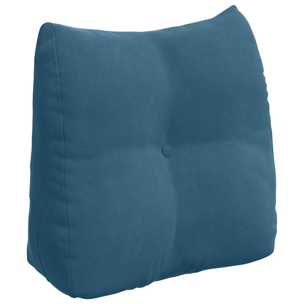 Rücken Kissen Blau 45 x 24 x 50 cm Samt