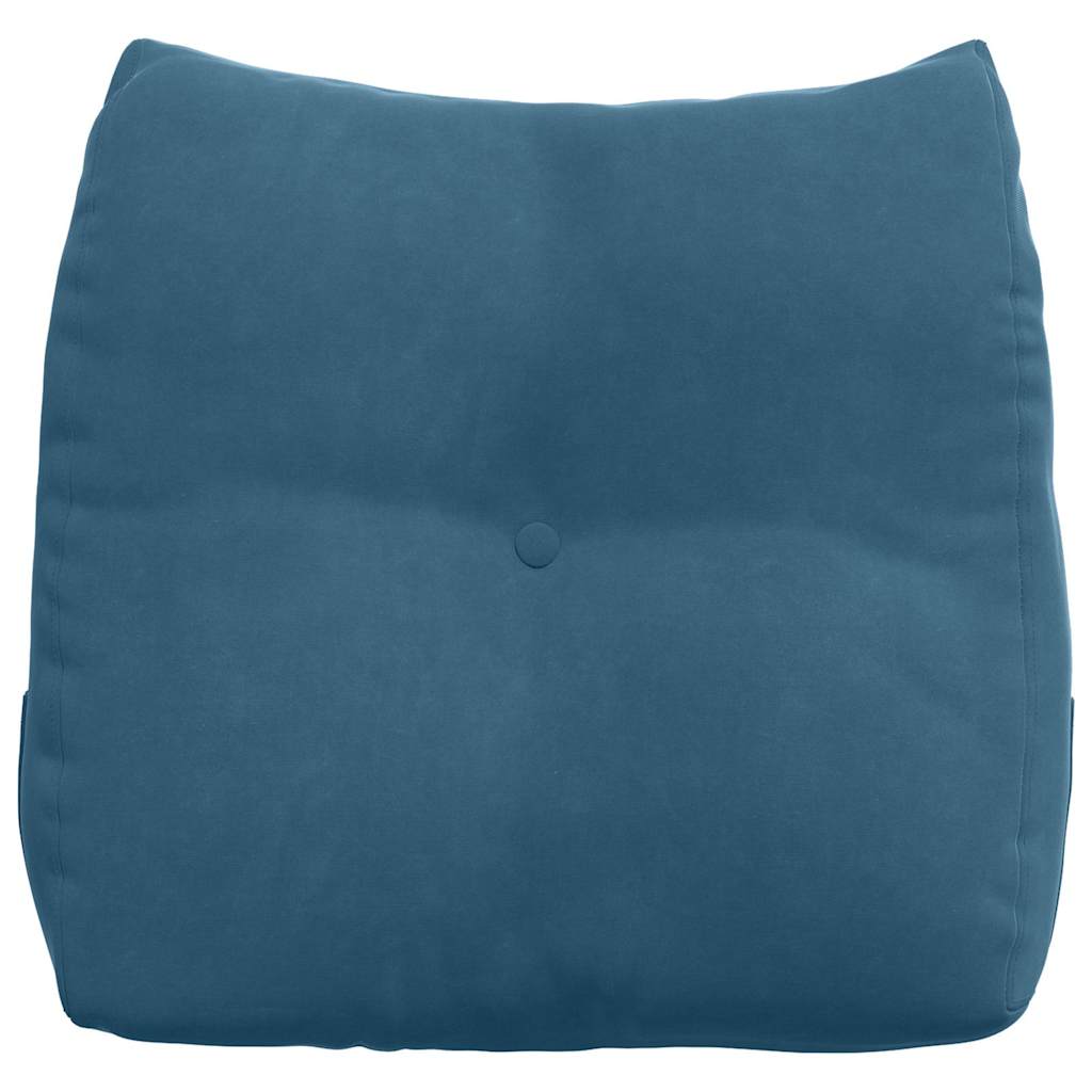 Rücken Kissen Blau 45 x 24 x 50 cm Samt
