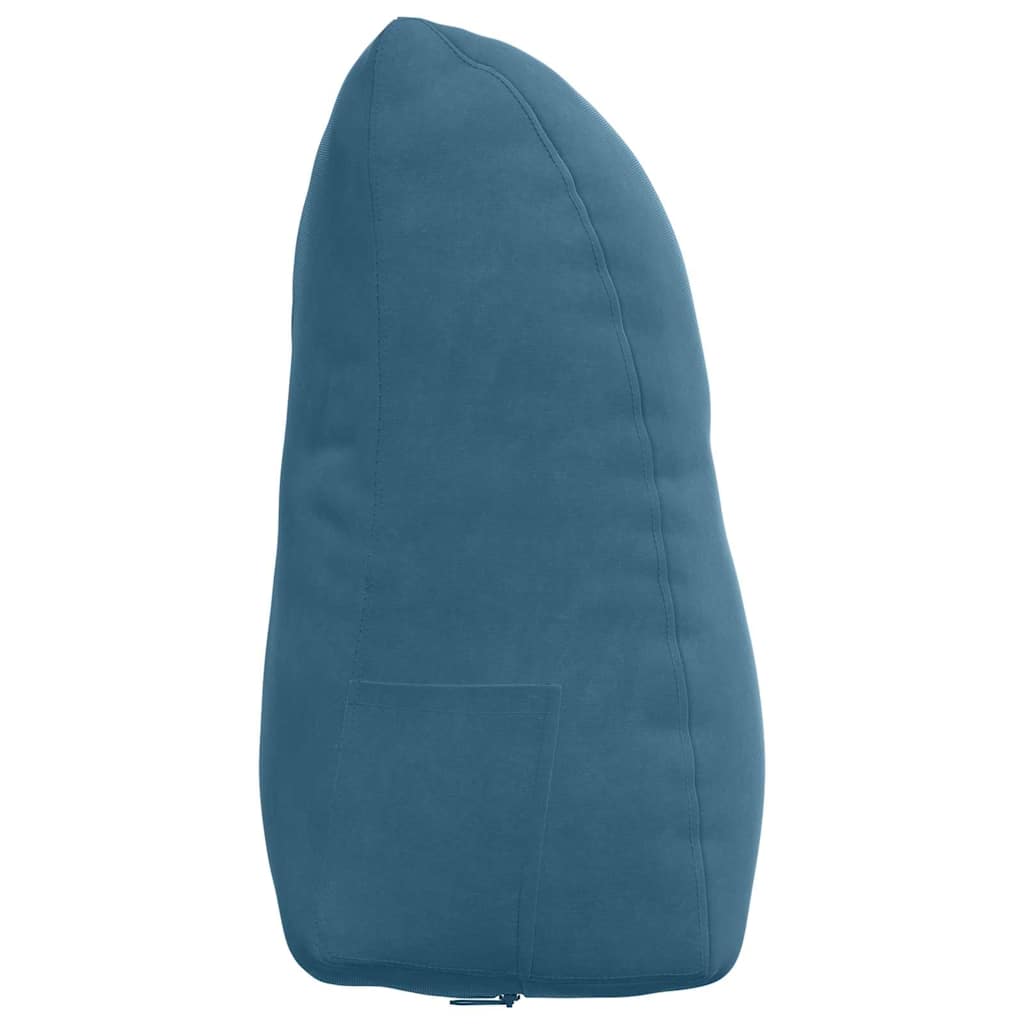 Rücken Kissen Blau 45 x 24 x 50 cm Samt