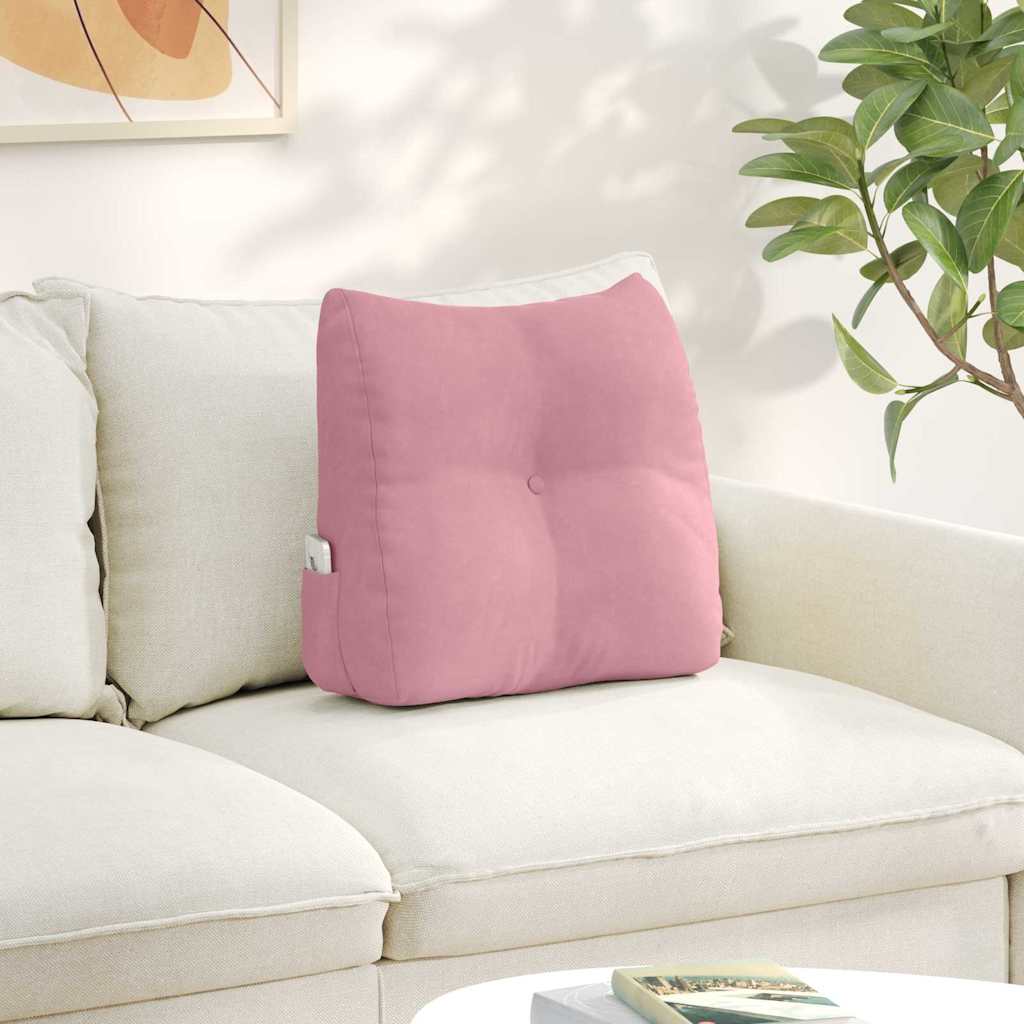 Rücken Kissen Rosa 45 x 24 x 50 cm Samt
