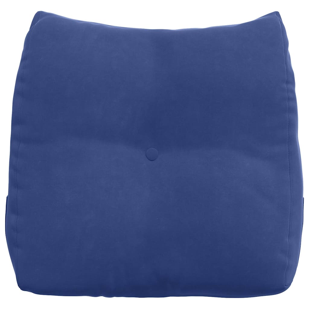 Rücken Kissen Polizeiblau 45 x 24 x 50 cm Samt