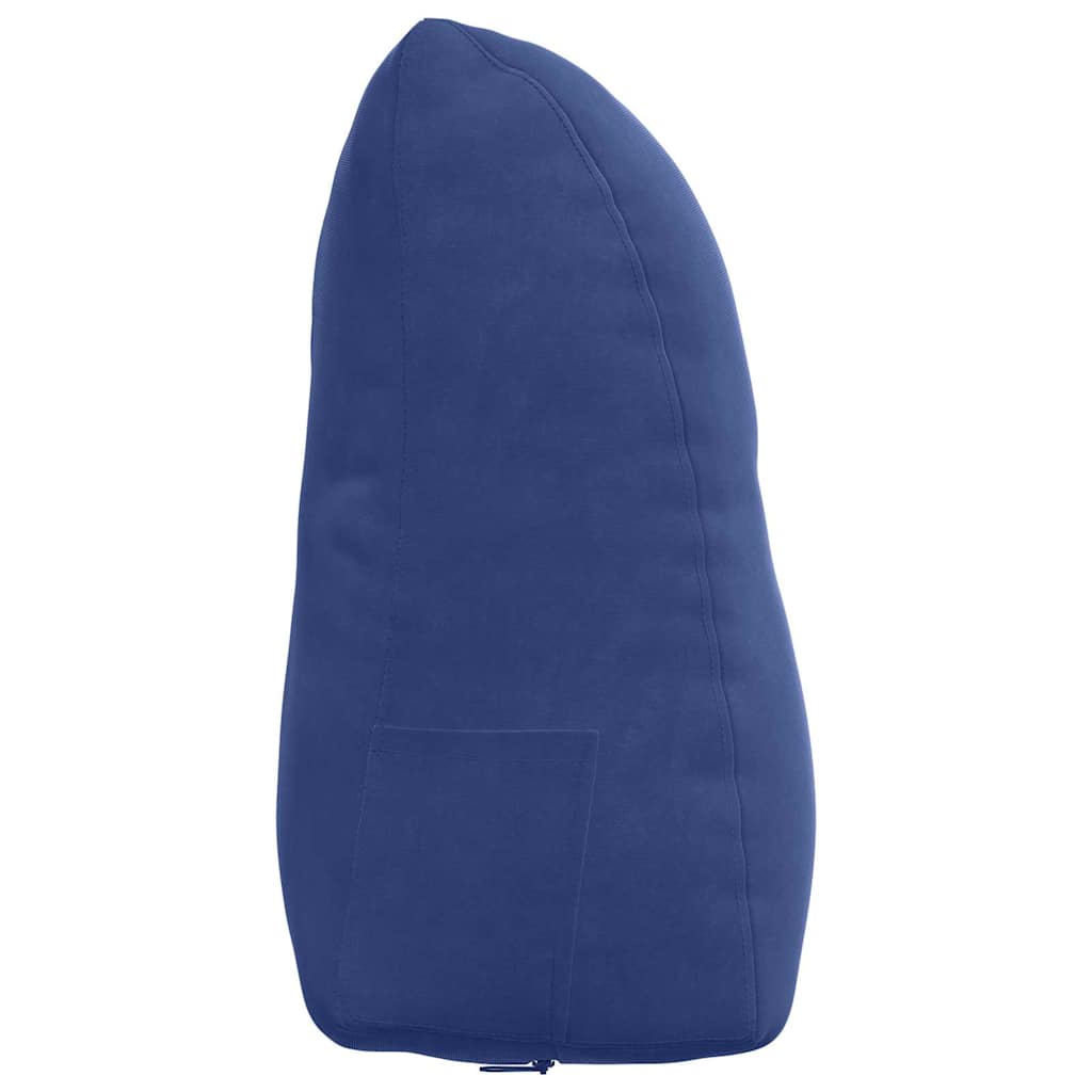 Rücken Kissen Polizeiblau 45 x 24 x 50 cm Samt