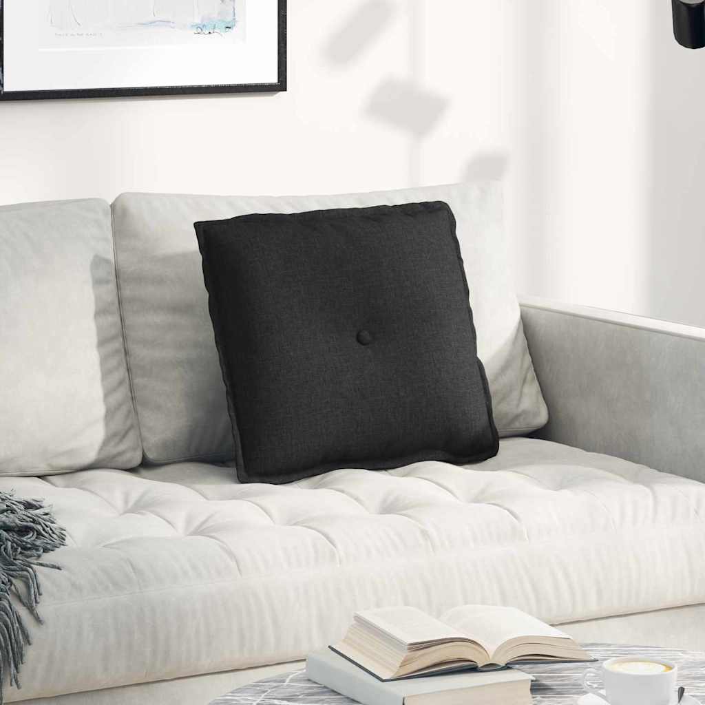 Rücken Kissen Schwarz 50 x 19 x 45 cm Stoff