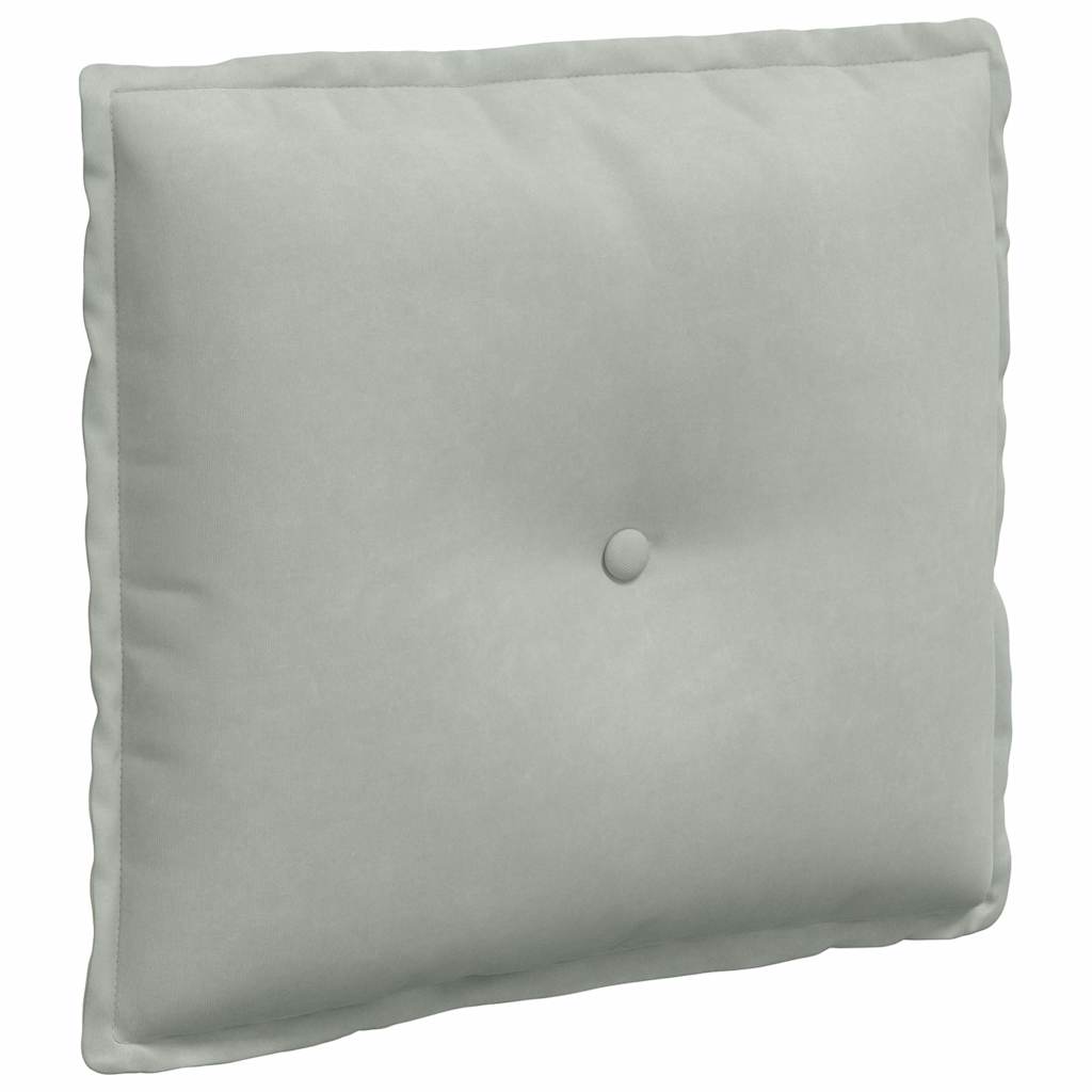 Rücken Kissen Hellgrau 50 x 45 cm Cordstoff