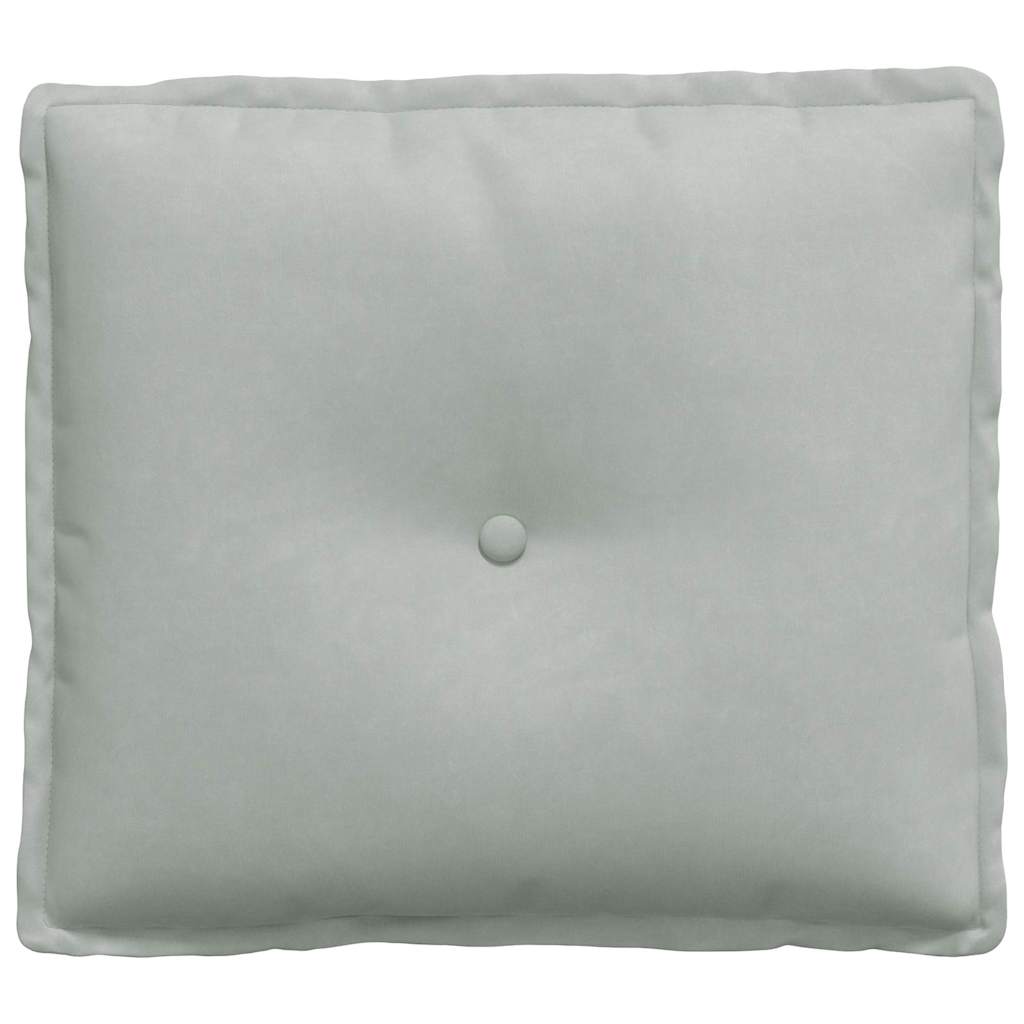 Rücken Kissen Hellgrau 50 x 45 cm Cordstoff