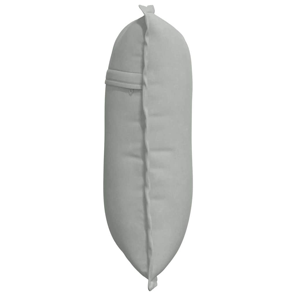 Rücken Kissen Hellgrau 50 x 45 cm Cordstoff