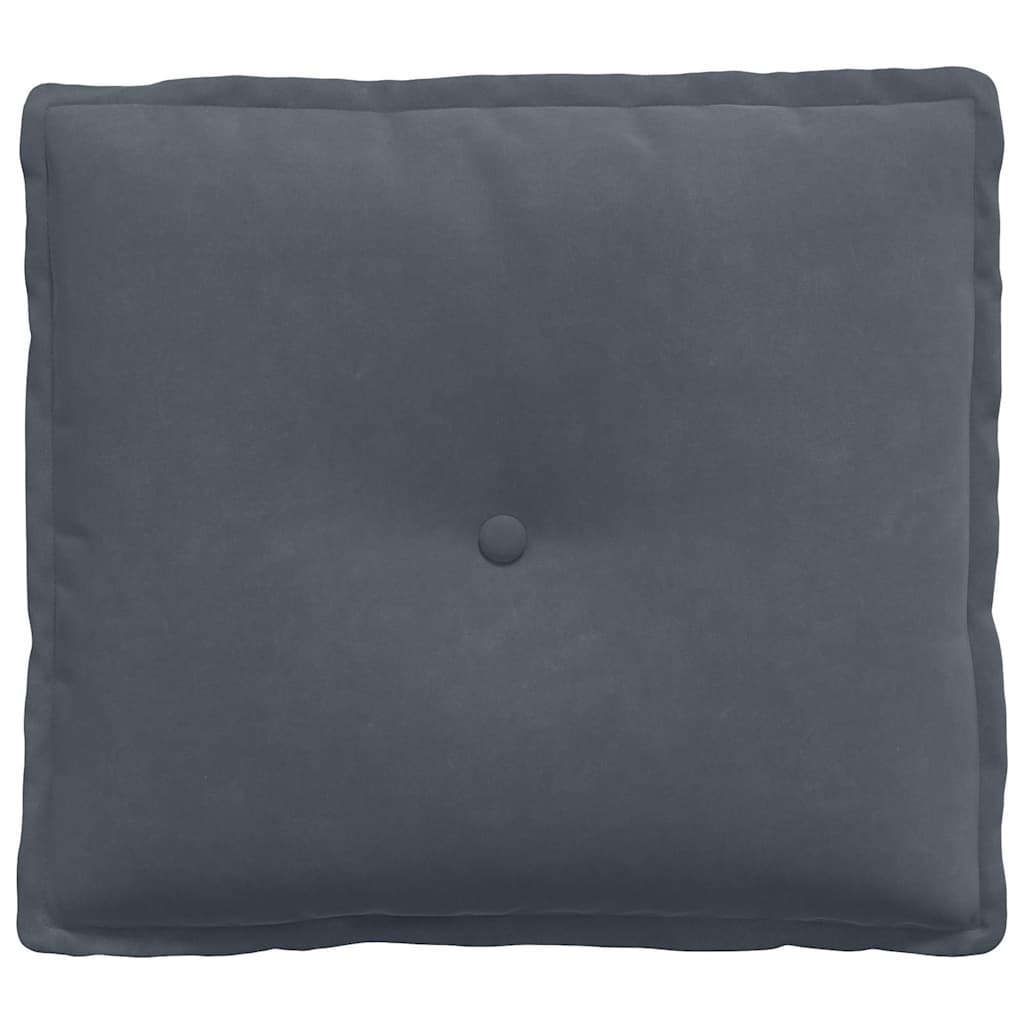 Rücken Kissen Dunkelgrau 50 x 45 cm Cordstoff