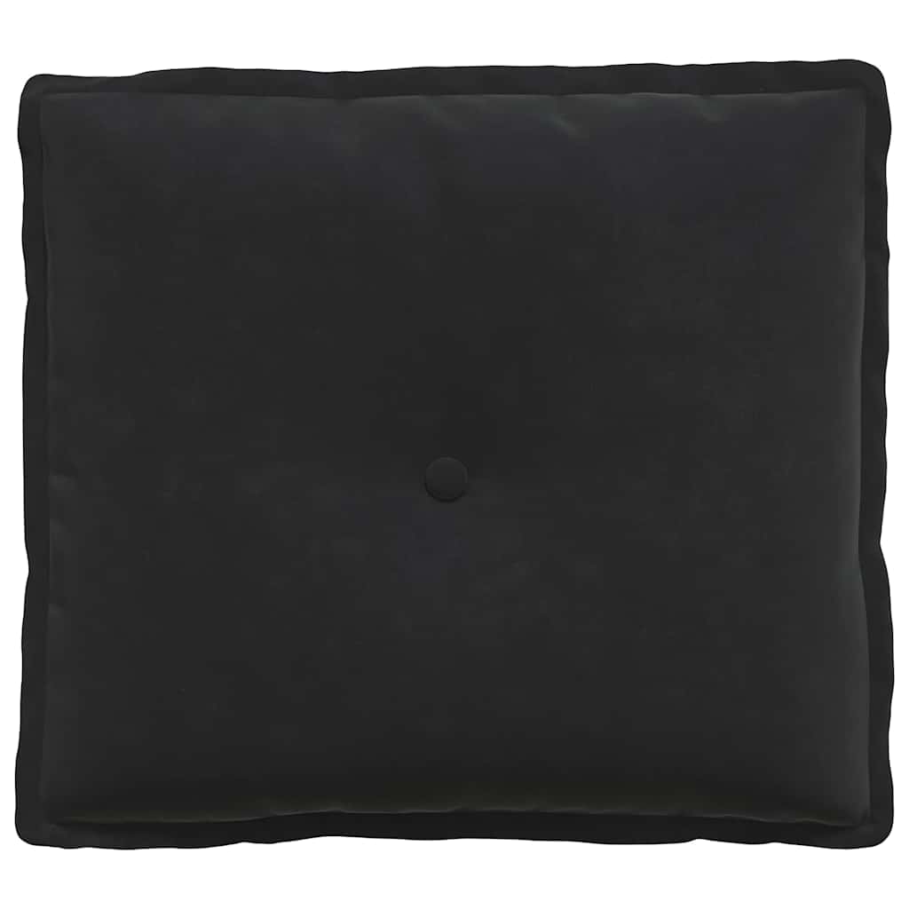 Rücken Kissen Schwarz 50 x 45 cm Cordstoff