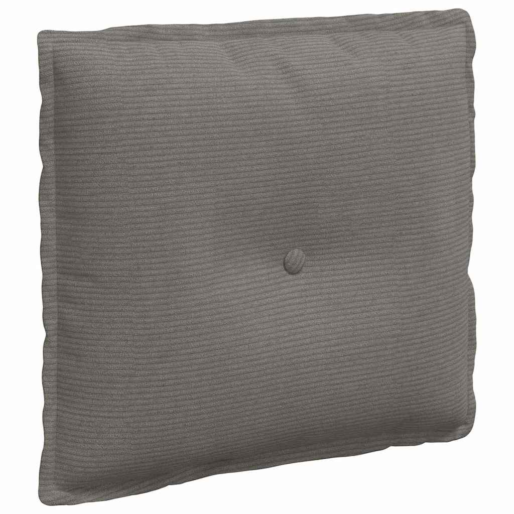 Rücken Kissen Hellgrau 50 x 45 cm Cordstoff