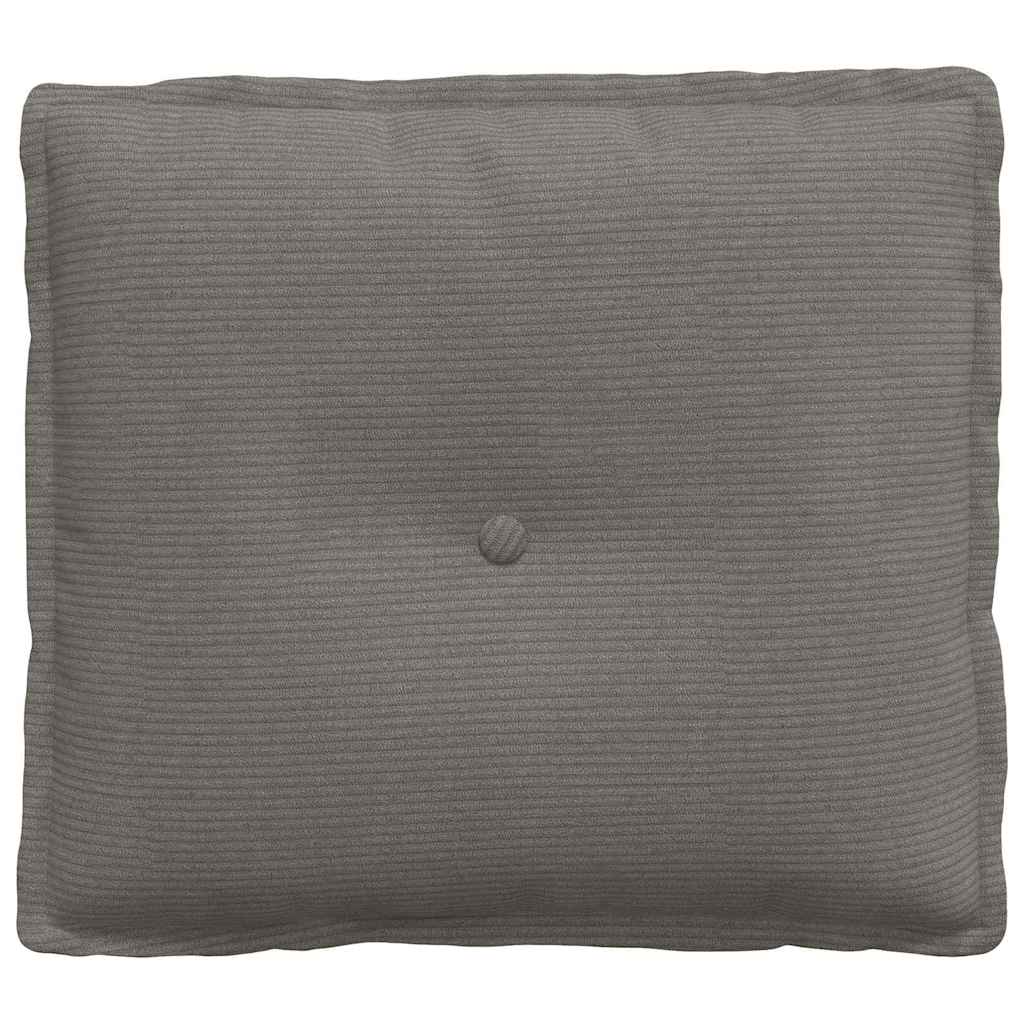 Rücken Kissen Hellgrau 50 x 45 cm Cordstoff