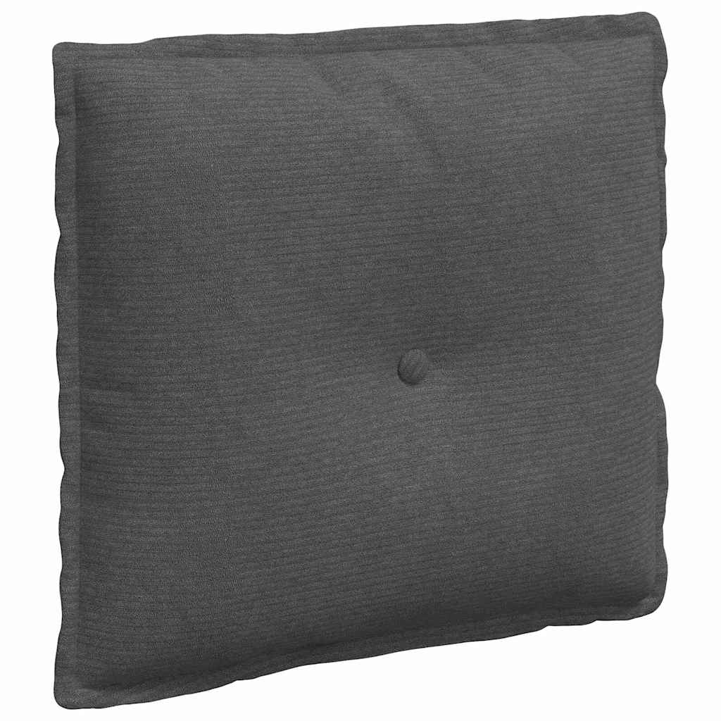 Rücken Kissen Dunkelgrau 50 x 45 cm Cordstoff